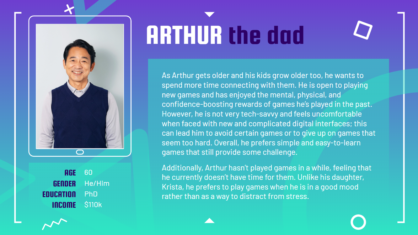 User persona: Arthur the Dad